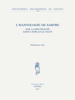 cover image of L'hantologie de Sartre